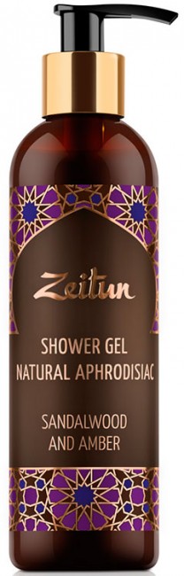 Zeitun Гель для душа "Сандал и амбра" с натуральными афродизиаками, 250 мл Zeitun Гель для душа "Сандал и амбра" с натуральными афродизиаками, 250 мл