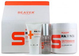 Beaver Professional Intensive Repairateup Deep Conditioning Pak Маска для восстановления волос, 900+100+50 мл
