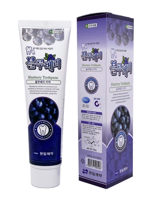 Hanil Зубная паста с экстрактом черники Blueberry, 180 г Hanil Зубная паста с экстрактом черники Blueberry, 180 г