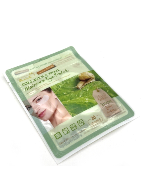 Skinapple Патчи под глаза тканевые Collagen & Snail Moisture Eye Patch, 30 штук
