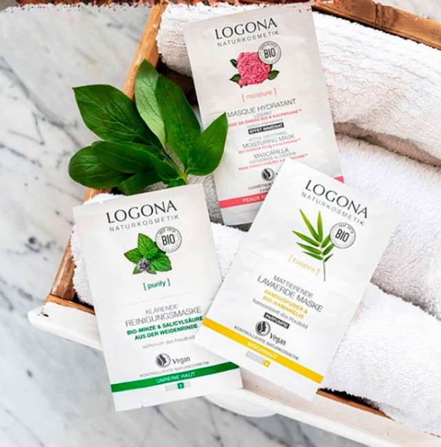 Logona Очищающая маска для выравнивания кожи лица, 15 мл