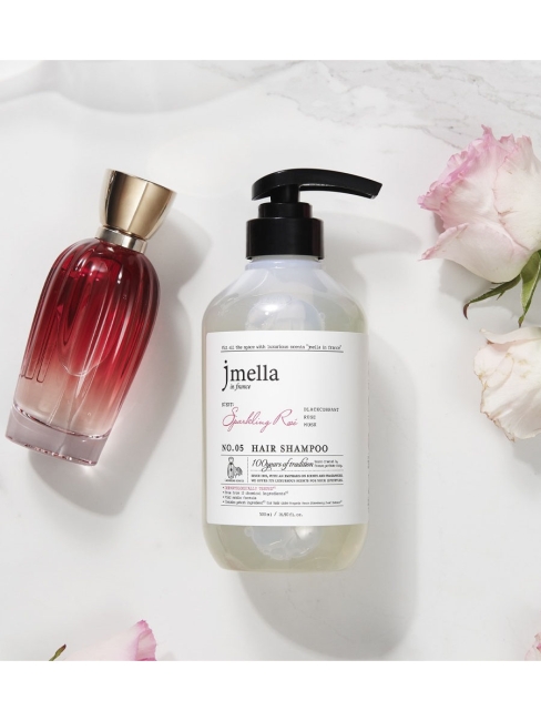 Jmella Парфюмированный шампунь для волос Сверкающая роза N0.05 In France Sparkling Rose Hair Shampoo, 500 мл