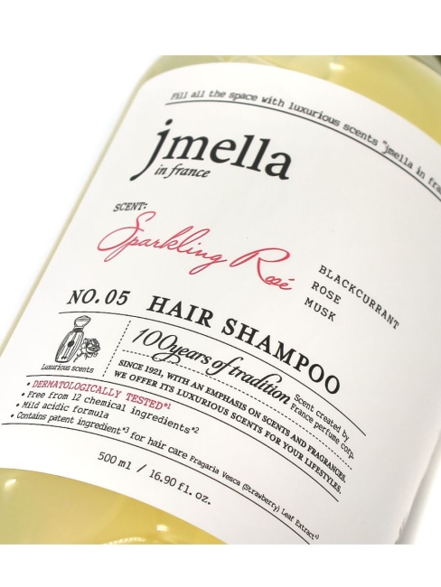 Jmella Парфюмированный шампунь для волос Сверкающая роза N0.05 In France Sparkling Rose Hair Shampoo, 500 мл