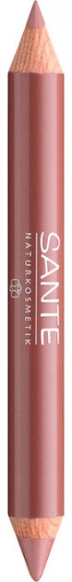 Sante Naturkosmetik Lip Duo Contour & Gloss Помада-карандаш № 01 Нюдовый, 4 г