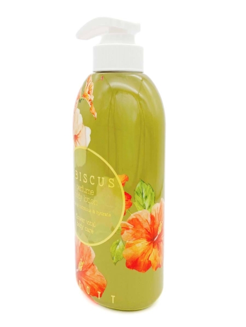 Jigott Парфюмированный лосьон для тела с экстрактом гибискуса Hibiscus Perfume Body Lotion, 500 мл