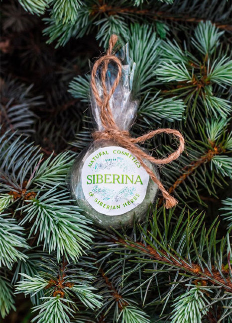 Siberina Бомбочка для ванны Кедр, 80 г
