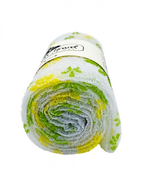 ShinYoung Массажная мочалка полотенце для глубокого очищения кожи и профилактики целлюлита Happy Clean Green, 98х30 см