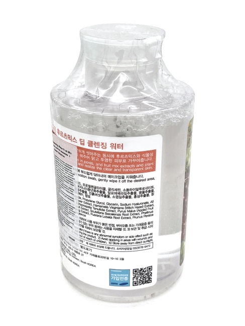 Jigott Глубоко очищающая вода с Экстрактами Фруктов Deep Cleansing Water Fruit Mix, 530 мл