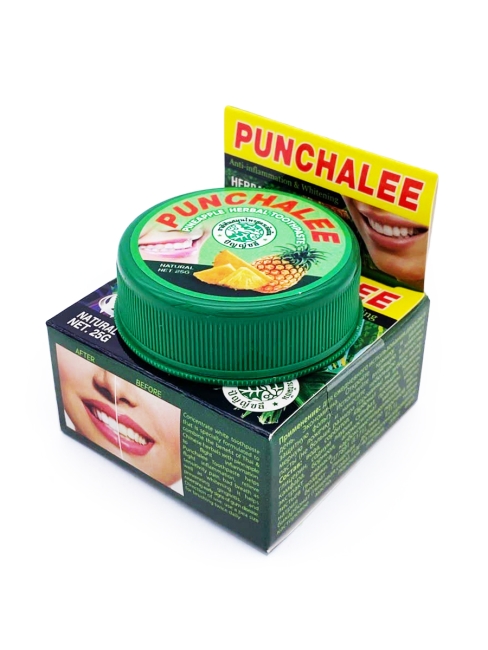 Punchalee Зубная паста растительная Панчали с ананасом Herbal Pineapple Toothpaste, 25 г