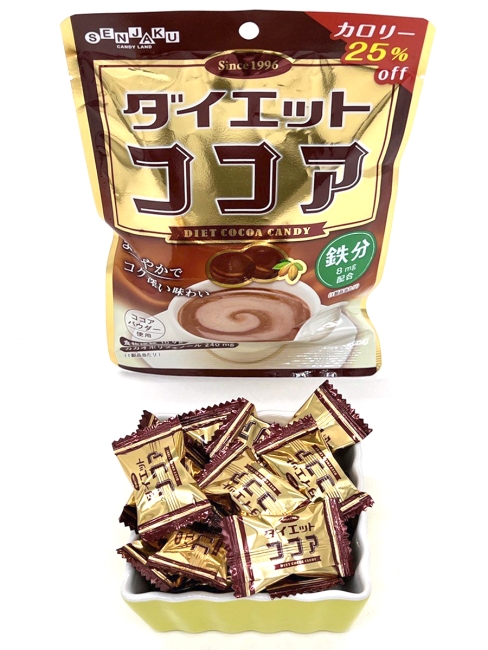 Senjaku Карамель диетическая Какао Diet Cocoa Candy, 2 уп*80 г