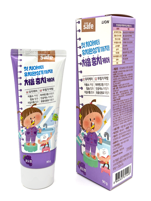 Lion Детская зубная паста со вкусом винограда Kids Safe Toothpaste Grape, 90 г Lion Детская зубная паста со вкусом винограда Kids Safe Toothpaste Grape, 90 г