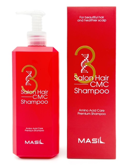 Masil Шампунь для волос профессиональный восстанавливающий с керамидами 3 Salon Hair CMC Shampoo, 500 мл Masil Шампунь для волос профессиональный восстанавливающий с керамидами 3 Salon Hair CMC Shampoo, 500 мл