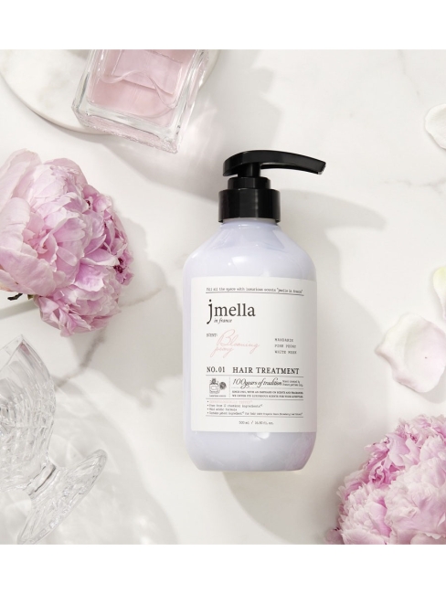Jmella Парфюмированная маска для волос Цветущий пион N0.01 In France Bloaming Peony Hair Treatment, 500 мл Jmella Парфюмированная маска для волос Цветущий пион N0.01 In France Bloaming Peony Hair Treatment, 500 мл