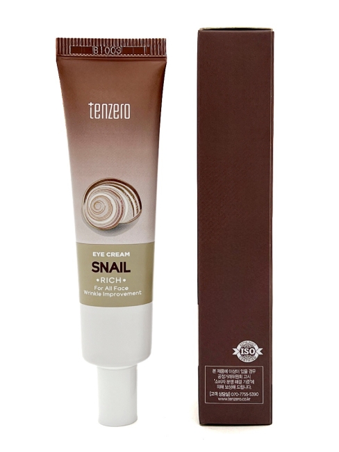 Tenzero Крем для глаз с фильтратом слизи улитки и аденозина Rich Snail Eye Cream, 40 мл