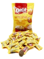 Boonprasert Конфеты карамель леденцовая со вкусом кофе и сливочной начинкой Orca Latte Coffee Flavoured Candy With Cream Filling (50 шт), 140 г