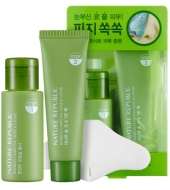 NATURE REPUBLIC Bamboo Charcoal Nose & T-Zone Pack Набор для удаления черных точек