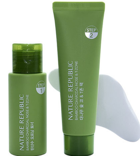 NATURE REPUBLIC Bamboo Charcoal Nose & T-Zone Pack Набор для удаления черных точек NATURE REPUBLIC Bamboo Charcoal Nose & T-Zone Pack Набор для удаления черных точек