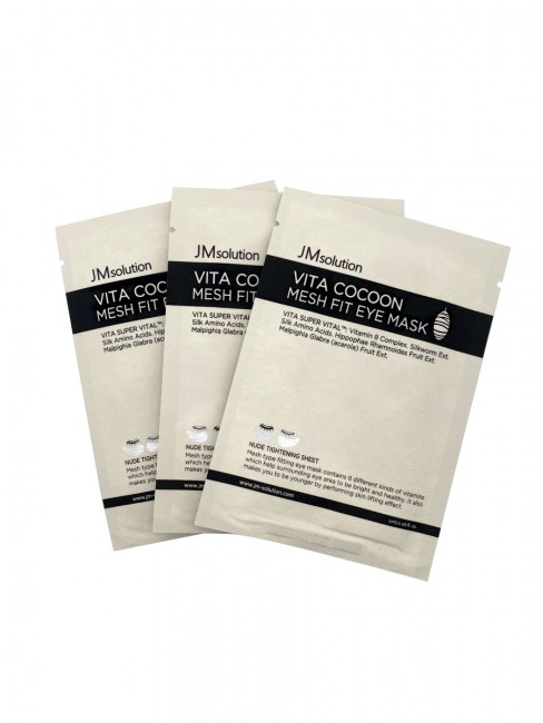 JMsolution Патчи для глаз с экстрактом шелкопряда Vita Cocoon Mesh Fit Eyes Mask,1 блистер - 2 патча