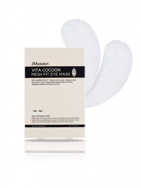 JMsolution Патчи для глаз с экстрактом шелкопряда Vita Cocoon Mesh Fit Eyes Mask,1 блистер - 2 патча