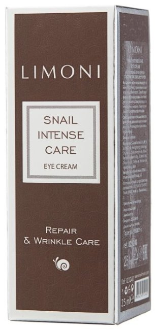 LIMONI Snail Intense Care Eye Cream Интенсивный крем для век с экстрактом секреции улитки, 25 мл LIMONI Snail Intense Care Eye Cream Интенсивный крем для век с экстрактом секреции улитки, 25 мл