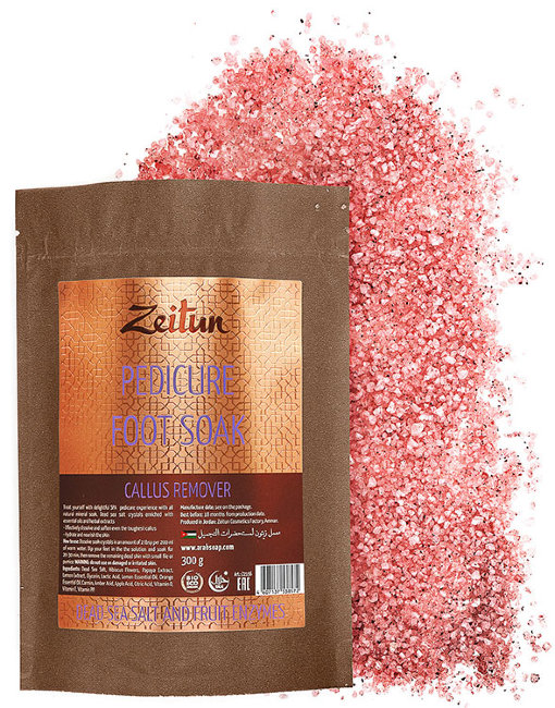 Zeitun Подарочный набор "SPA-педикюр" соль против натоптышей 300 г, баттер 55 мл, крем-дезодорант для ног 50 мл