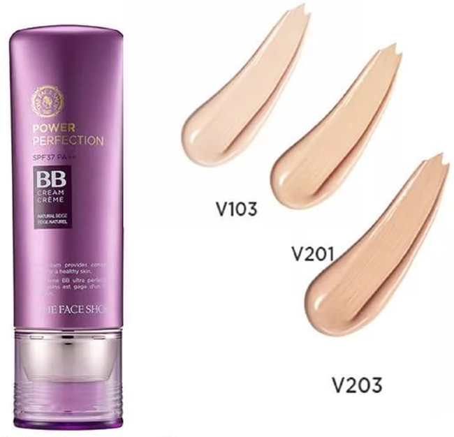 THE FACE SHOP Power Perfection BB Cream SPF37/PA++ #V201 Apricot Beige BB Крем, 40 г