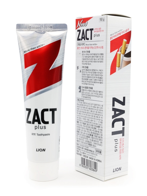 LION Зубная паста отбеливающая для курящих Zact Plus More Than White, 150 г LION Зубная паста отбеливающая для курящих Zact Plus More Than White, 150 г