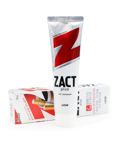 LION Зубная паста отбеливающая для курящих Zact Plus More Than White, 150 г LION Зубная паста отбеливающая для курящих Zact Plus More Than White, 150 г