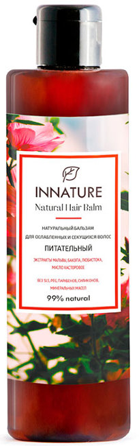 Innature Шампунь натуральный Питательный для ослабленных и секущихся волос, 250 мл