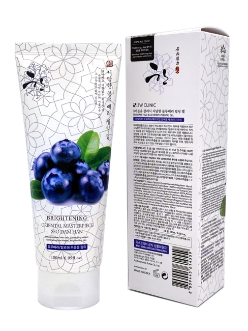 3W Clinic Пилинг-гель с экстрактом черники Seo Dam Han BlueBerry Peeling Gel, 180 мл 3W Clinic Пилинг-гель с экстрактом черники Seo Dam Han BlueBerry Peeling Gel, 180 мл