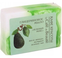 Кафе Красоты Глицериновое мыло "Зеленый микс", 100 г