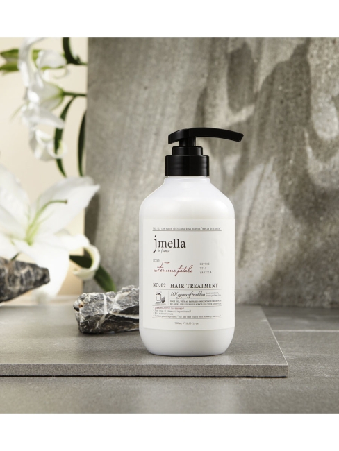 Jmella Парфюмированная маска для волос Роковая женщина N0.02 In France Femme Fatale Hair Treatment, 500 мл Jmella Парфюмированная маска для волос Роковая женщина N0.02 In France Femme Fatale Hair Treatment, 500 мл