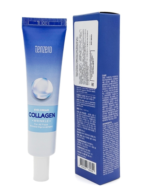 Tenzero Cream Крем для глаз с гидролизованным коллагеном и аденозином Wrinkle Collagen Eye, 40 мл