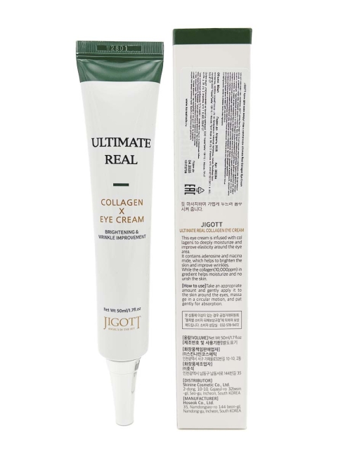 Jigott Крем для кожи вокруг глаз с коллагеном Ultimate Real Collagen Eye Cream, 50 мл Jigott Крем для кожи вокруг глаз с коллагеном Ultimate Real Collagen Eye Cream, 50 мл