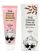 Village 11 Factory Успокаивающий солнцезащитный крем (уценка) Pink Calming Tune Up Sunblock SPF50+ PA++++, 25 мл