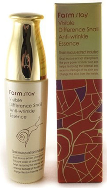 FarmStay Visible Difference Snail Anti-Weinkle Essence Сыворотка с экстрактом улитки разглаживающая морщины, 50 мл