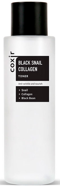 Coxir Black Snail Collagen Toner Тонер против морщин с коллагеном и муцином черной улитки, 150 мл Coxir Black Snail Collagen Toner Тонер против морщин с коллагеном и муцином черной улитки, 150 мл