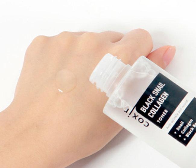 Coxir Black Snail Collagen Toner Тонер против морщин с коллагеном и муцином черной улитки, 150 мл Coxir Black Snail Collagen Toner Тонер против морщин с коллагеном и муцином черной улитки, 150 мл