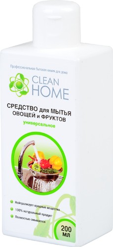 Clean Home Гель для мытья фруктов и овощей, 200 мл Clean Home Гель для мытья фруктов и овощей, 200 мл