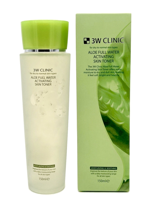 3W Clinic Тонер для лица увлажняющий с экстрактом Алоэ Aloe Full Water Activating Skin Toner, 150 мл 3W Clinic Тонер для лица увлажняющий с экстрактом Алоэ Aloe Full Water Activating Skin Toner, 150 мл