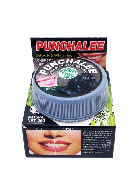 Punchalee Зубная паста растительная Угольная Charcoal Herbal Toothpaste, 25 г Punchalee Зубная паста растительная Угольная Charcoal Herbal Toothpaste, 25 г