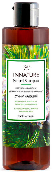 Innature Шампунь натуральный Стимулирующий для роста и против выпадения волос, 250 мл Innature Шампунь натуральный Стимулирующий для роста и против выпадения волос, 250 мл
