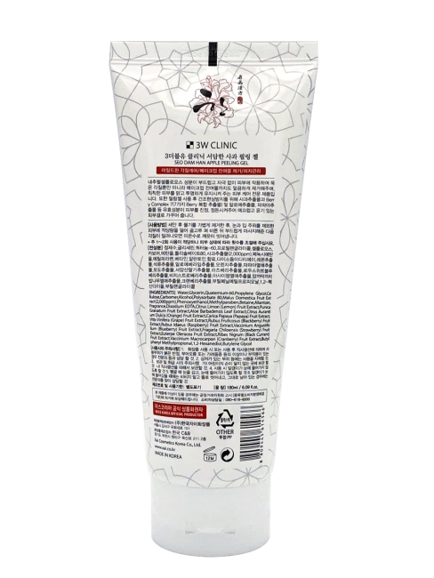 3W Clinic Пилинг-гель с экстрактом яблока Seo Dam Han Apple Peeling Gel, 180 мл 3W Clinic Пилинг-гель с экстрактом яблока Seo Dam Han Apple Peeling Gel, 180 мл