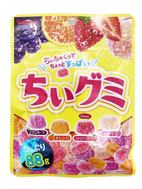 KABAYA Мармелад жевательный Фруктовый Микс 4 фруктовых вкуса Chii Gummy, 88 г