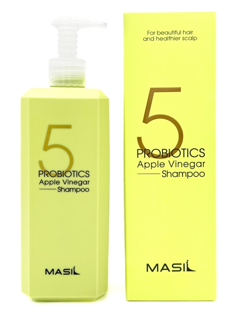 Masil Шампунь для волос с 5 видами пробиотиков и яблочным уксусом 5 Probiotics Apple Vinegar Shampoo, 500 мл