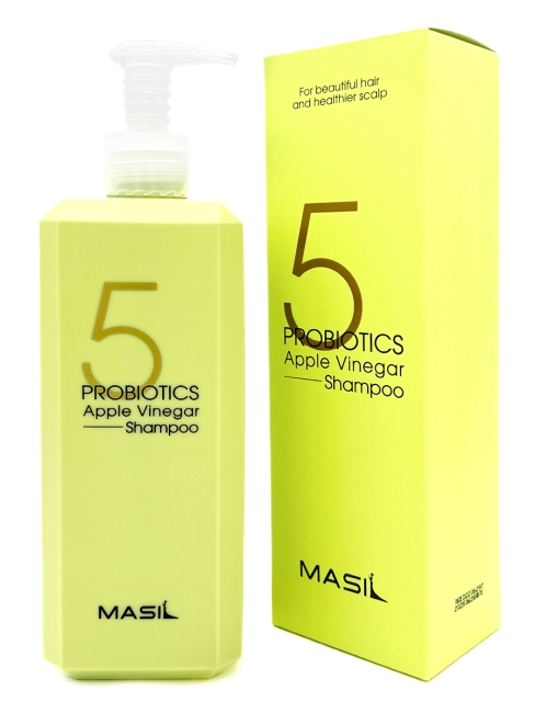 Masil Шампунь для волос с 5 видами пробиотиков и яблочным уксусом 5 Probiotics Apple Vinegar Shampoo, 500 мл