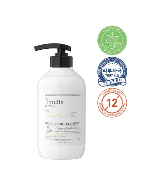 Jmella Парфюмированная маска для волос Лайм и Базилик N0.03 In France Lime & Basil Hair Treatment, 500 мл