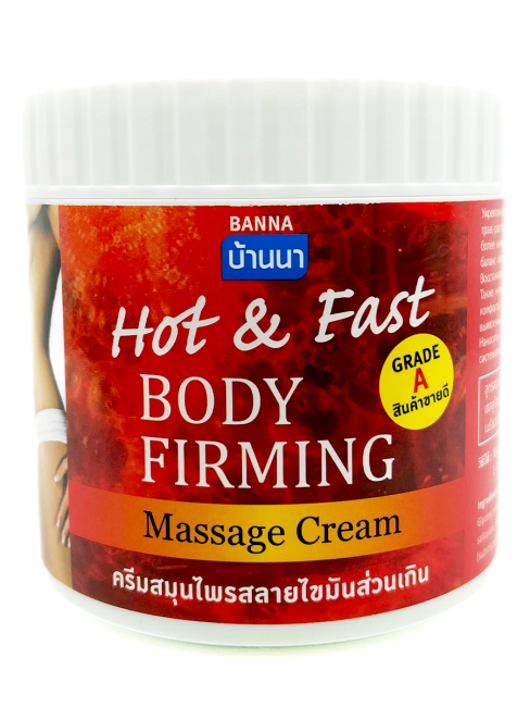 Banna Подтягивающий и согревающий массажный крем для тела Hot & Fast Body Firming Massage Cream, 500 мл