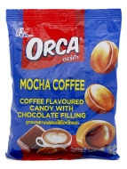 Boonprasert Конфеты карамель леденцовая со вкусом кофе и шоколадной начинкой Orca Mocha Coffee Flavoured Candy With Chocolate Felling (50 шт), 140 г