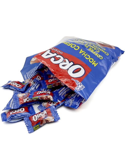 Boonprasert Конфеты карамель леденцовая со вкусом кофе и шоколадной начинкой Orca Mocha Coffee Flavoured Candy With Chocolate Felling (50 шт), 140 г Boonprasert Конфеты карамель леденцовая со вкусом кофе и шоколадной начинкой Orca Mocha Coffee Flavoured Candy With Chocolate Felling (50 шт), 140 г